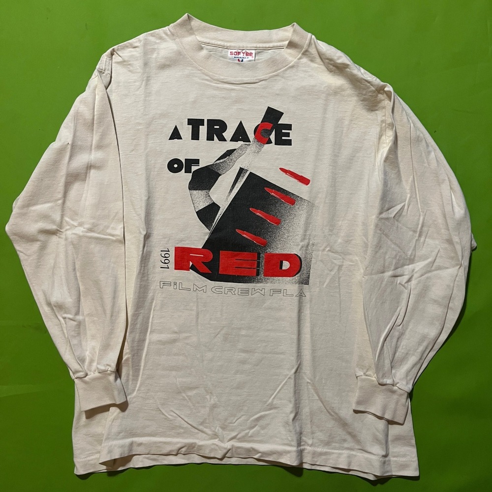 Vintage 1991 A Trace of Red Movie Promo Shirt Long Sleeve Tee Jays MEDIUM